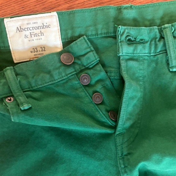 Green Abercrombie & Fitch skinny jeans. Size 33 - Picture 1 of 6